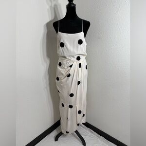 10 Crosby Derek Lam Black and White Slip Maxi Dress